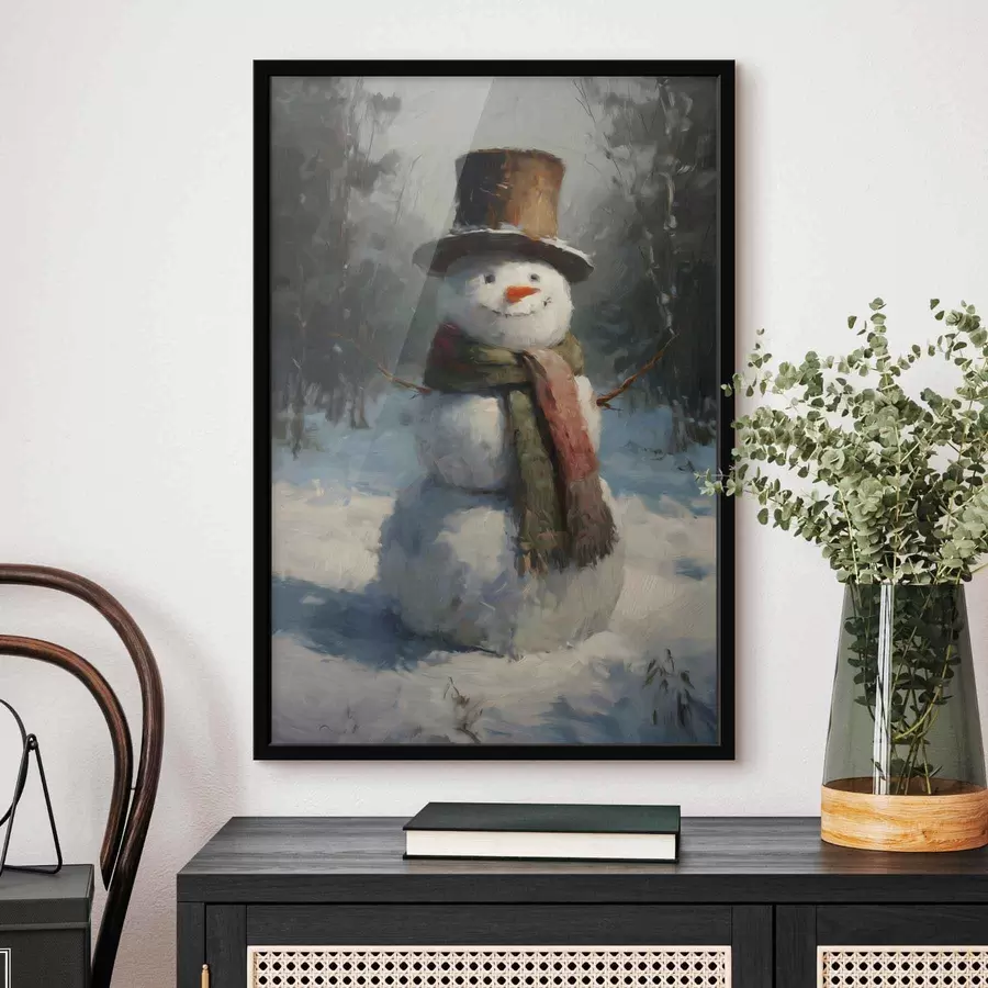 murales de pared muñeco de nieve al estilo de la pintura al óleo f47116