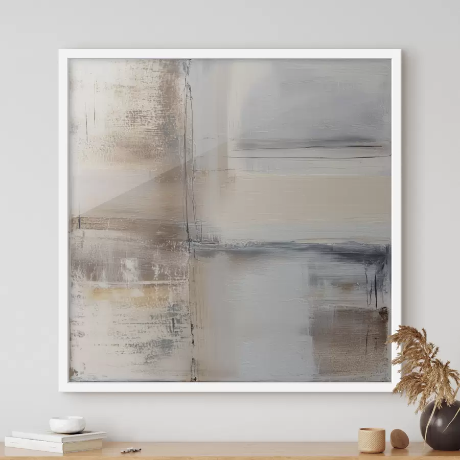 murales de pared abstracción contemporánea en tonos apagados f47122