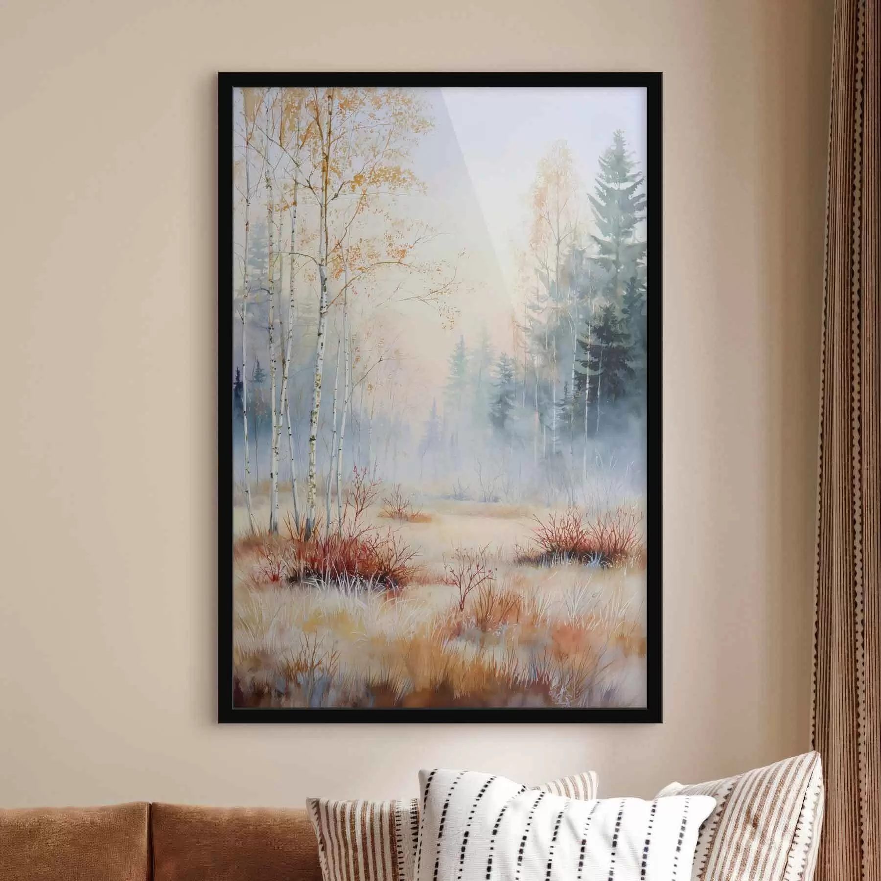 murales de pared paisaje primeras heladas en el bosque f47129