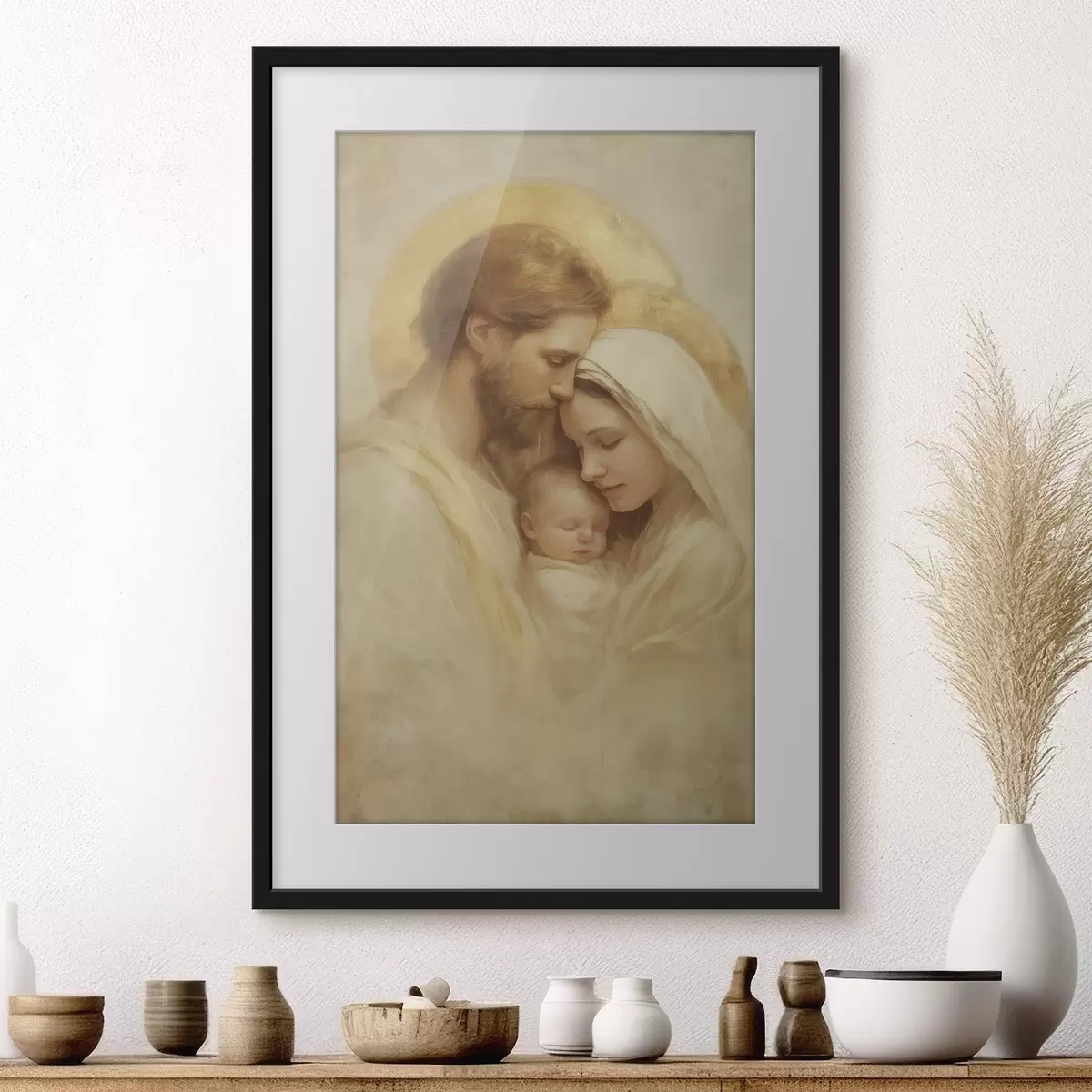 Poster Abrazo de la Sagrada Familia f47141