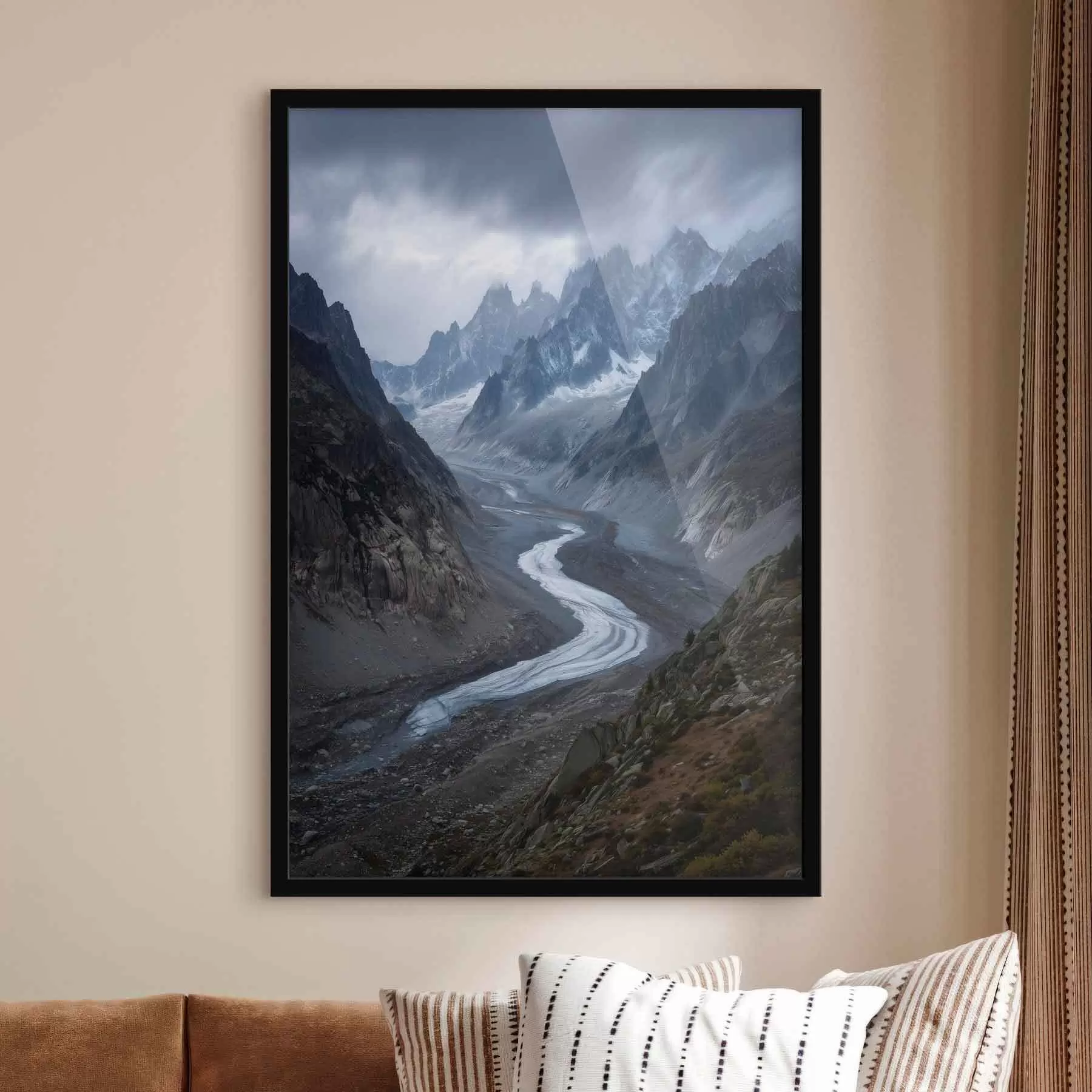 murales de pared paisaje montañoso con nubes f47143