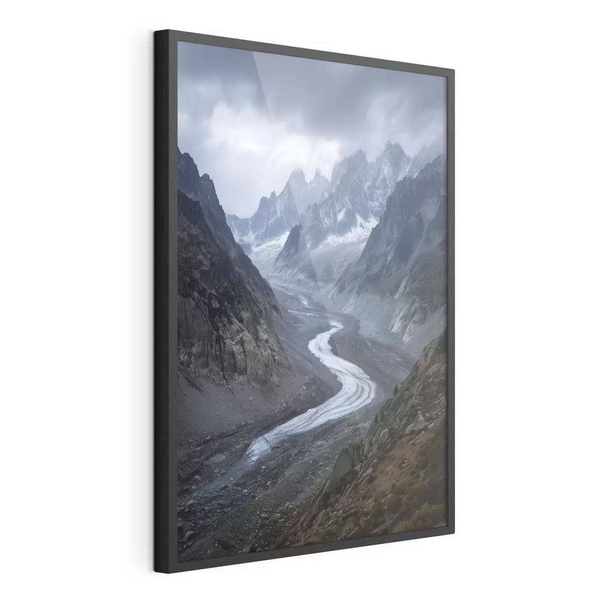 Poster paisaje montañoso con nubes f47143