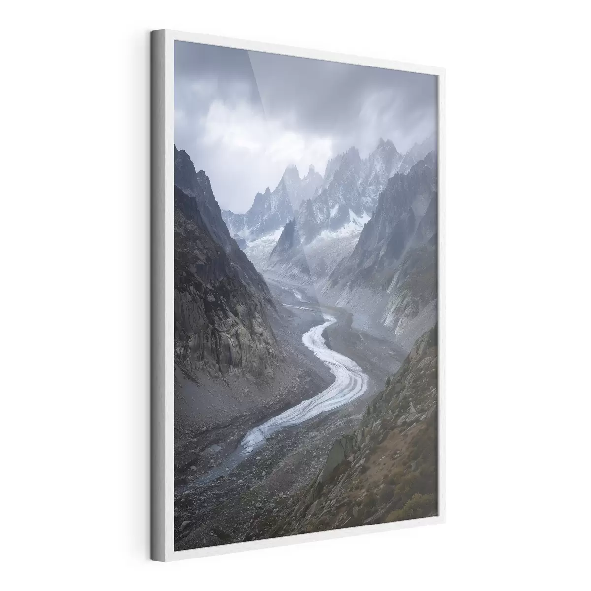 Poster paisaje montañoso con nubes f47143