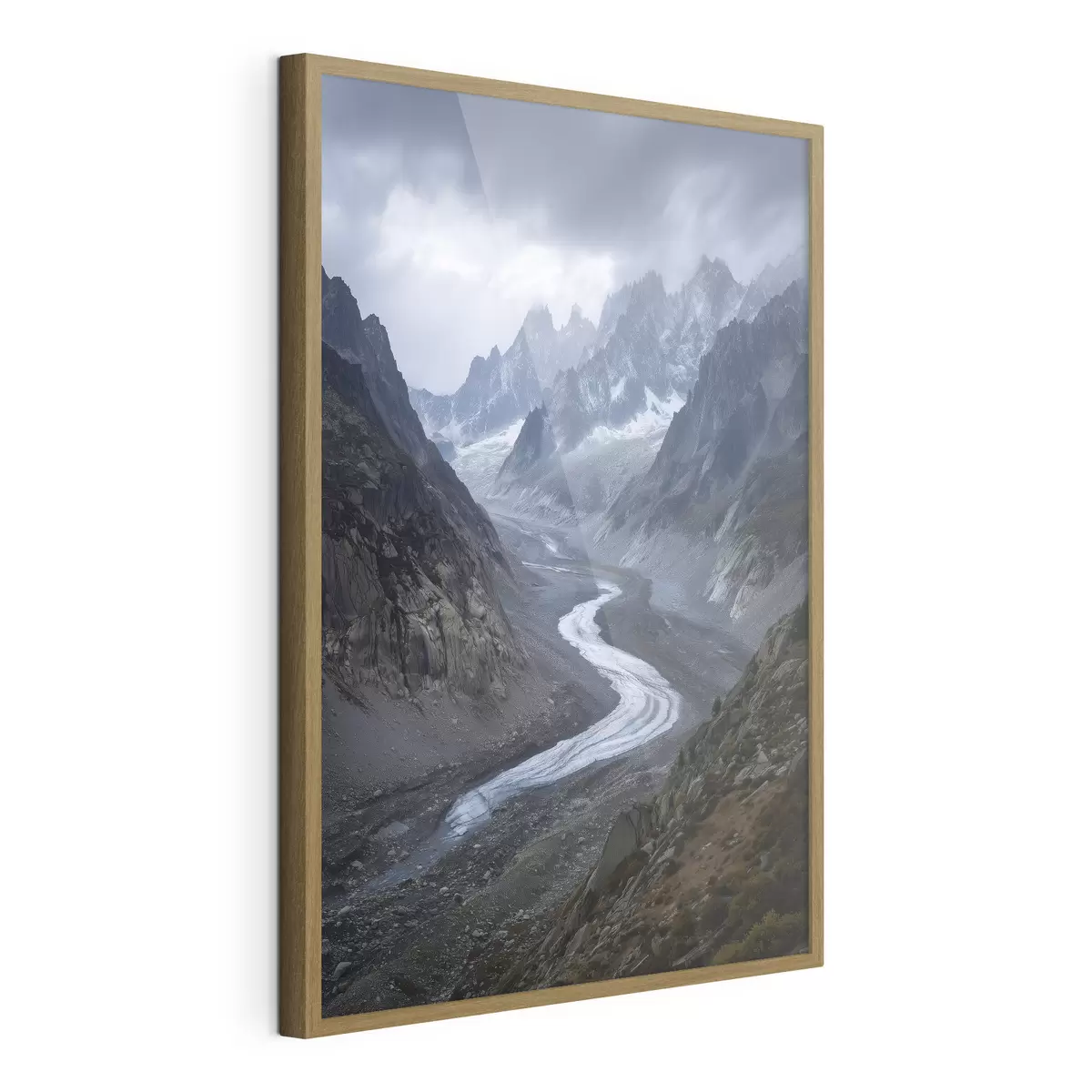 Poster paisaje montañoso con nubes f47143