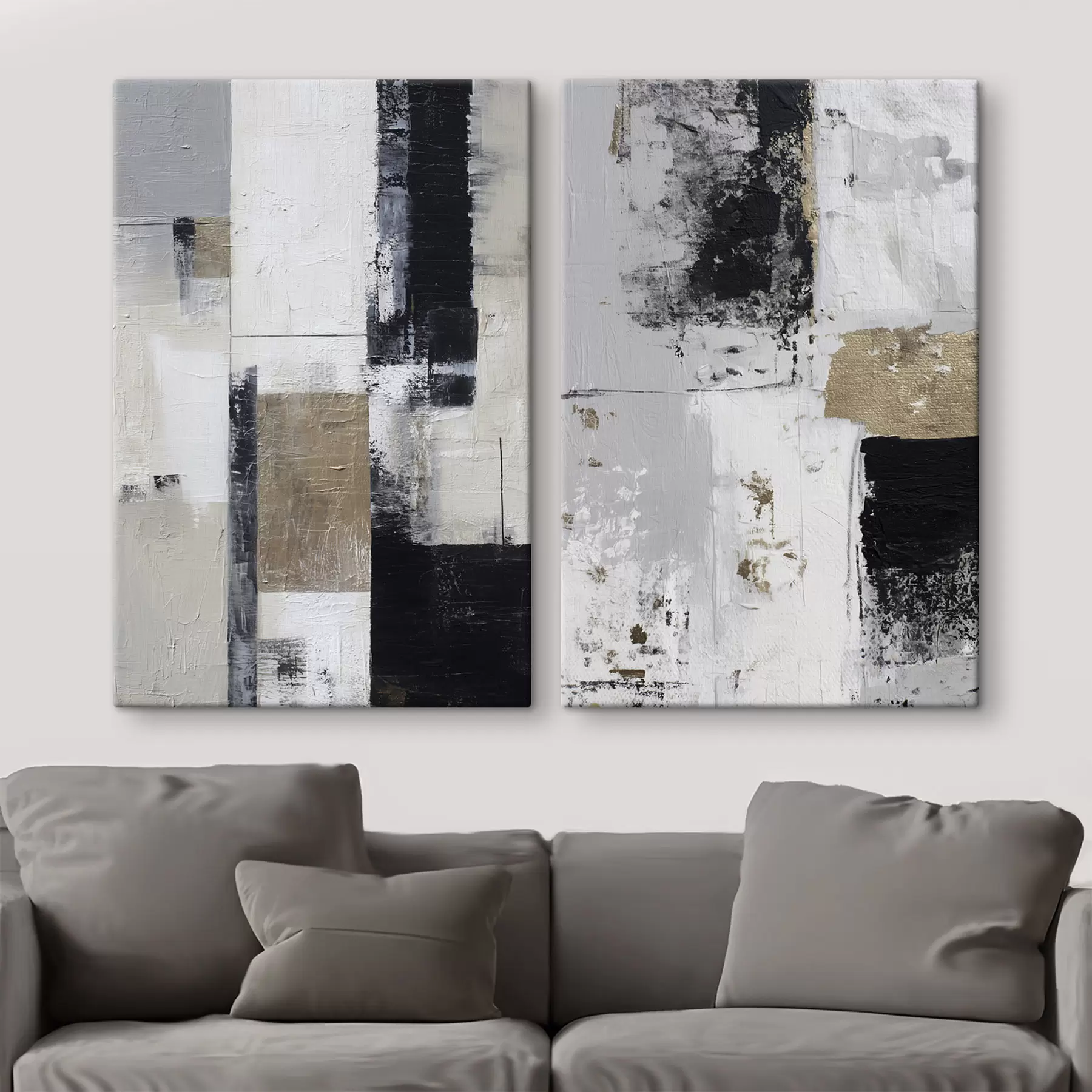 murales de pared abstracción contemporánea en colores contrastantes m01176