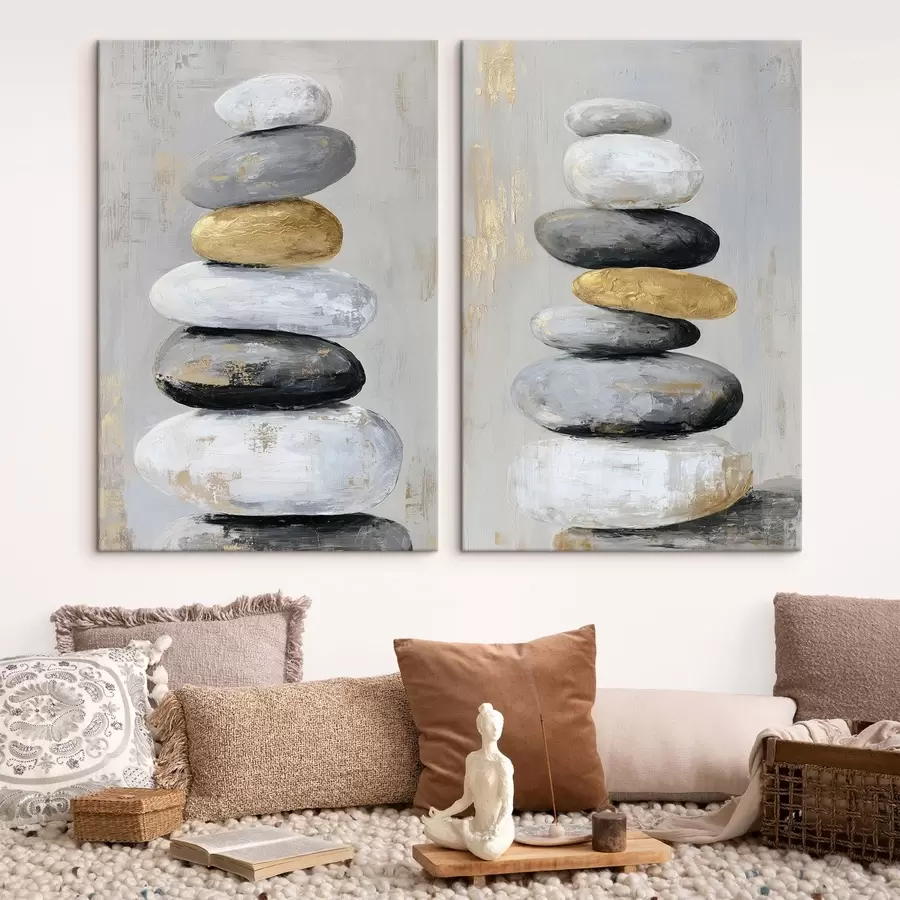 murales de pared piedras grandes al estilo de la pintura m01181