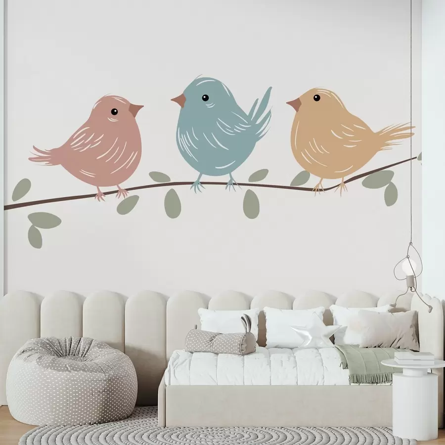 murales de pared Pájaros en una rama w05099