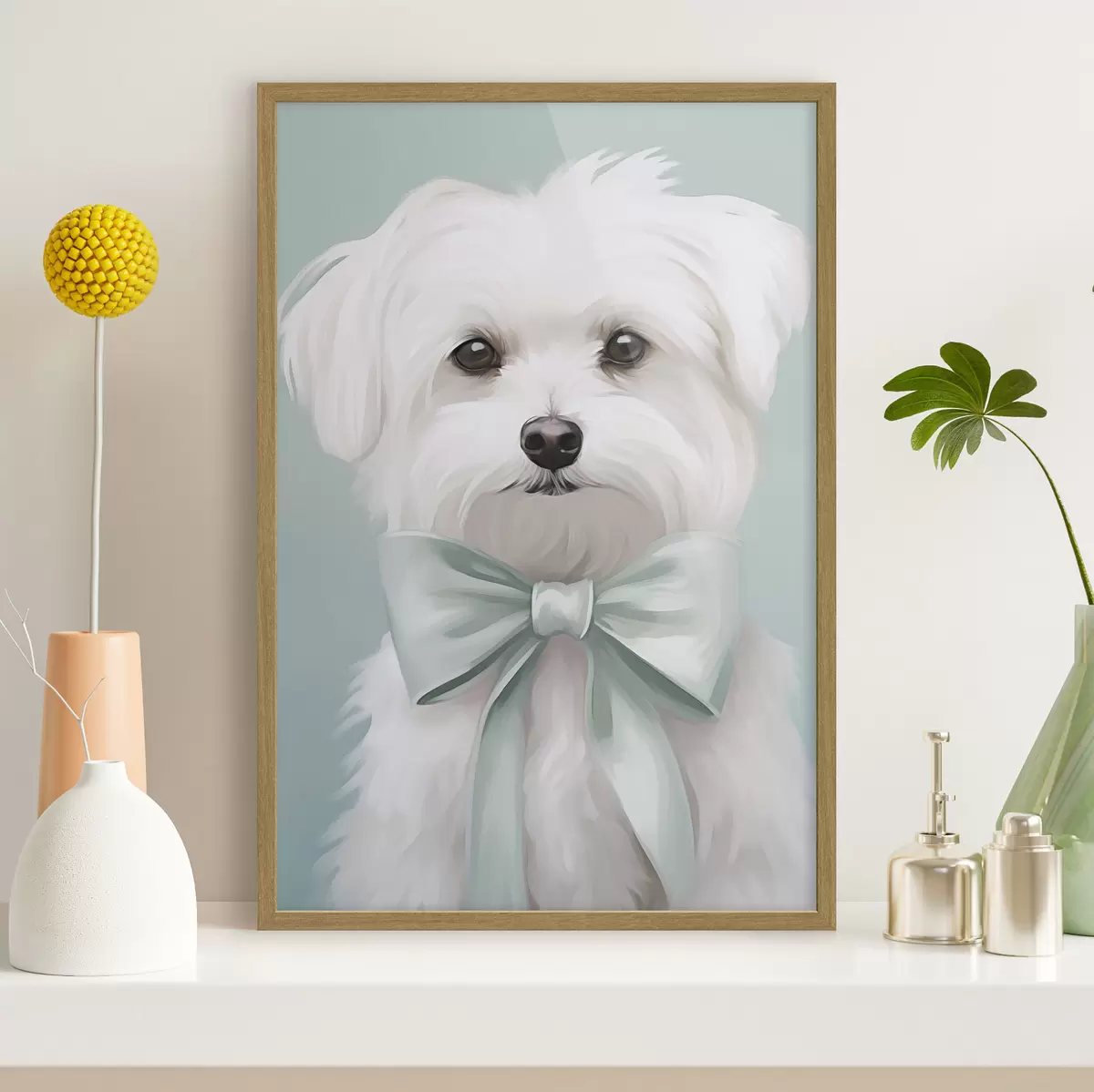 Poster Perrito con un lazo f47413
