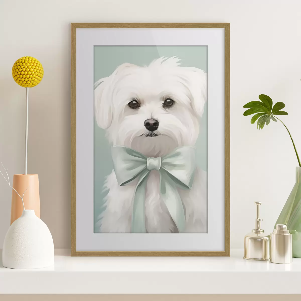 Poster Perrito con un lazo f47413