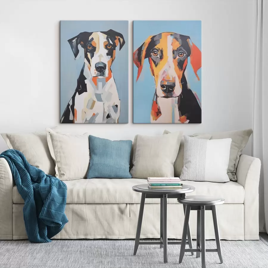 murales de pared Retrato abstracto de un perro m01189