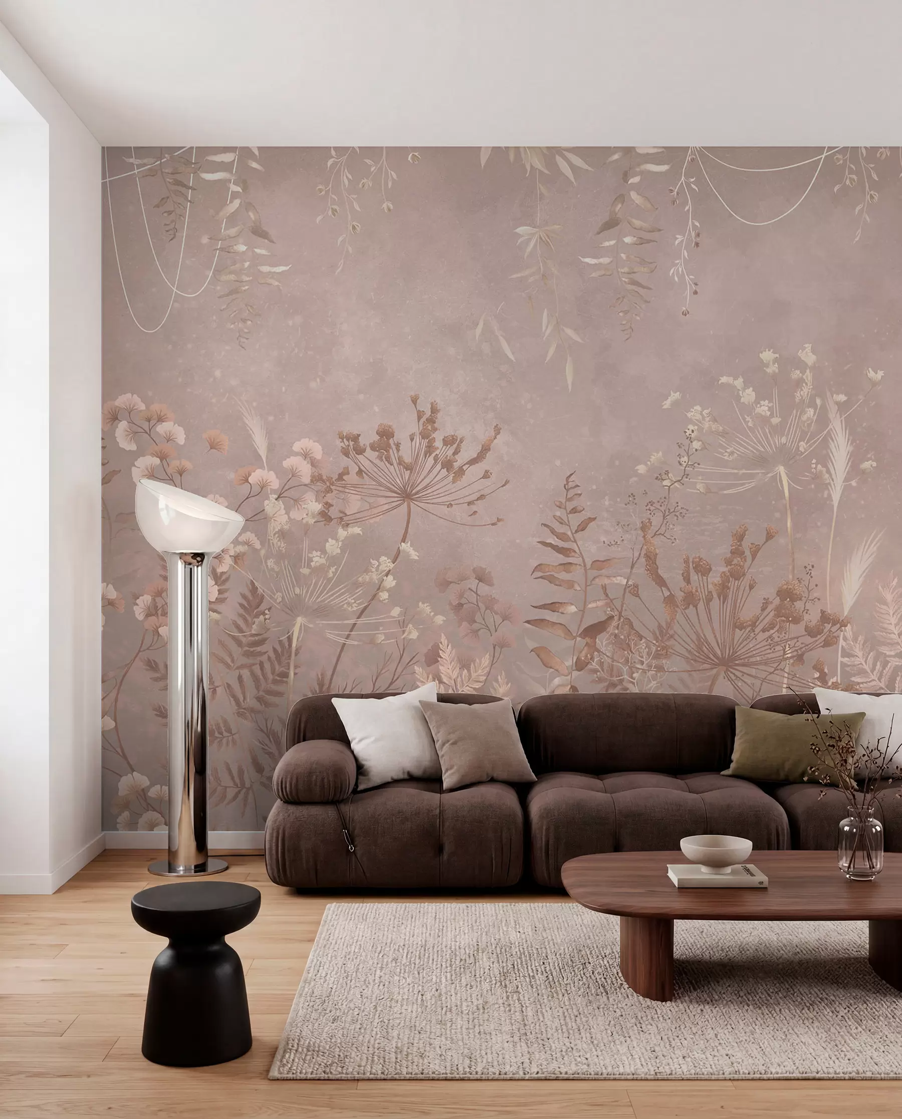 murales de pared Pradera en tono topo w05092v2