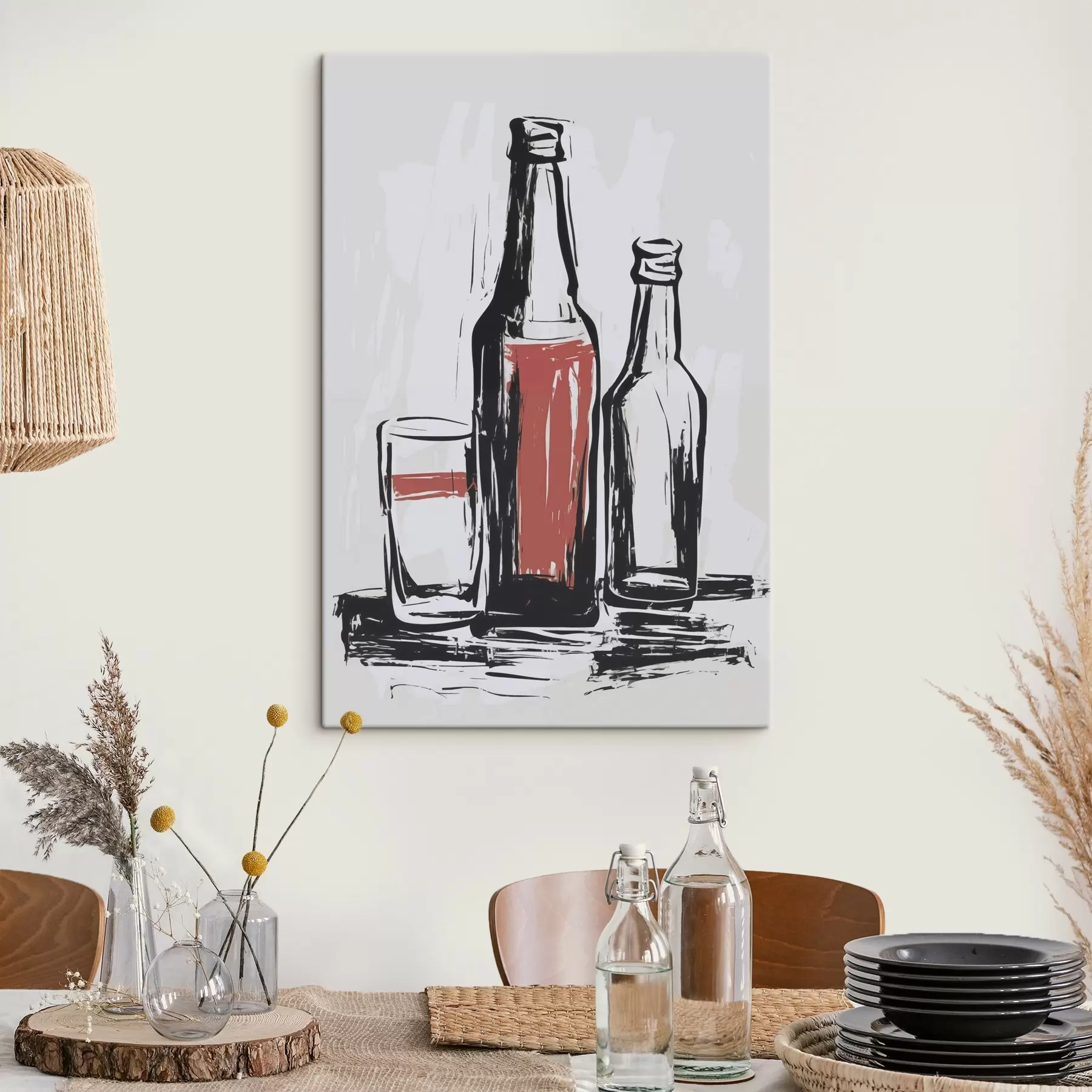 murales de pared Botellas y vidrio s47493