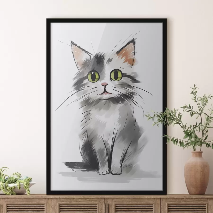 murales de pared Gatito bonito f47487