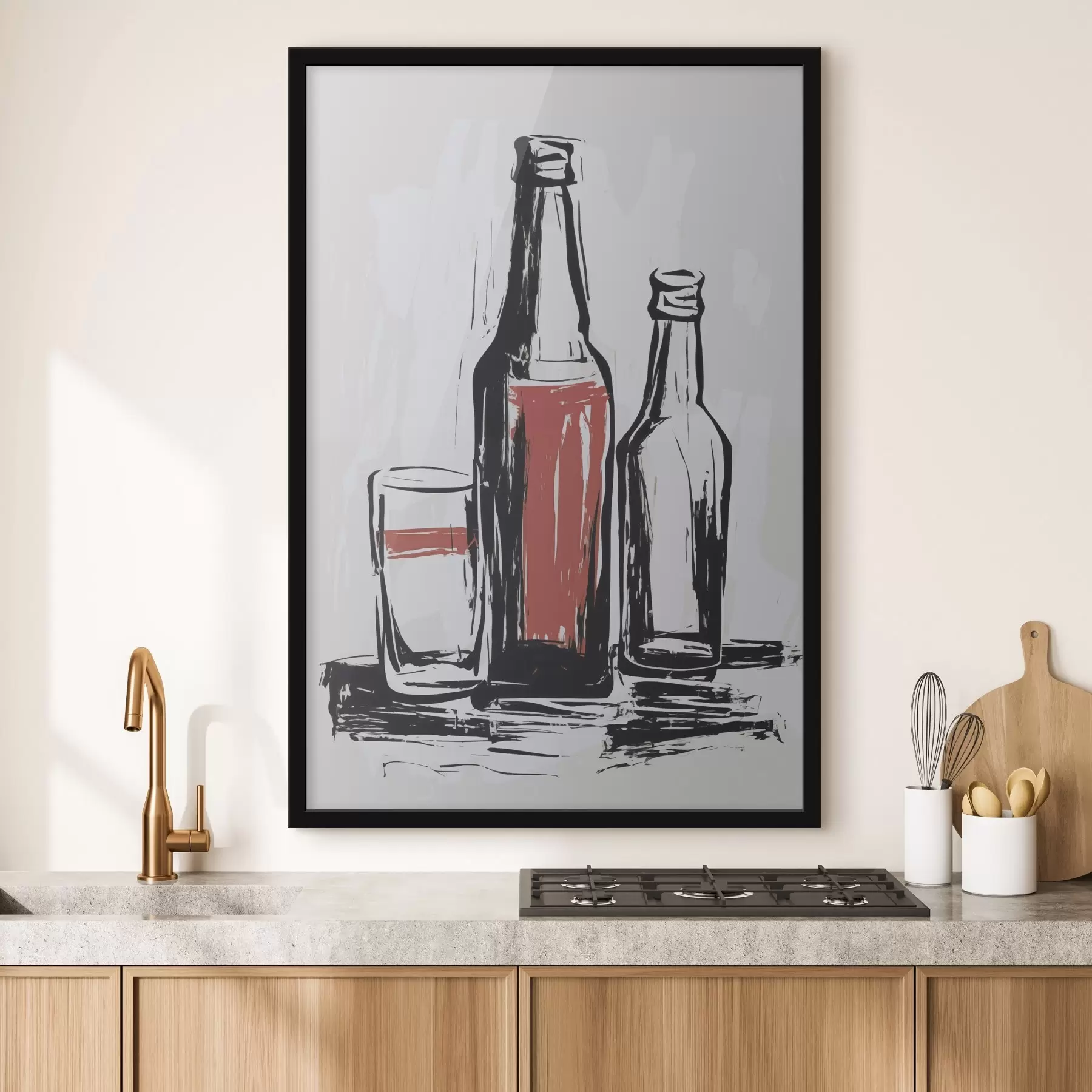 murales de pared Botellas y vidrio f47493