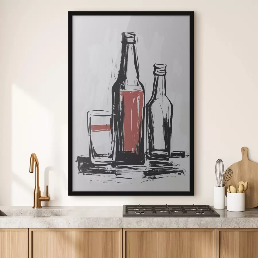 murales de pared Botellas y vidrio f47493