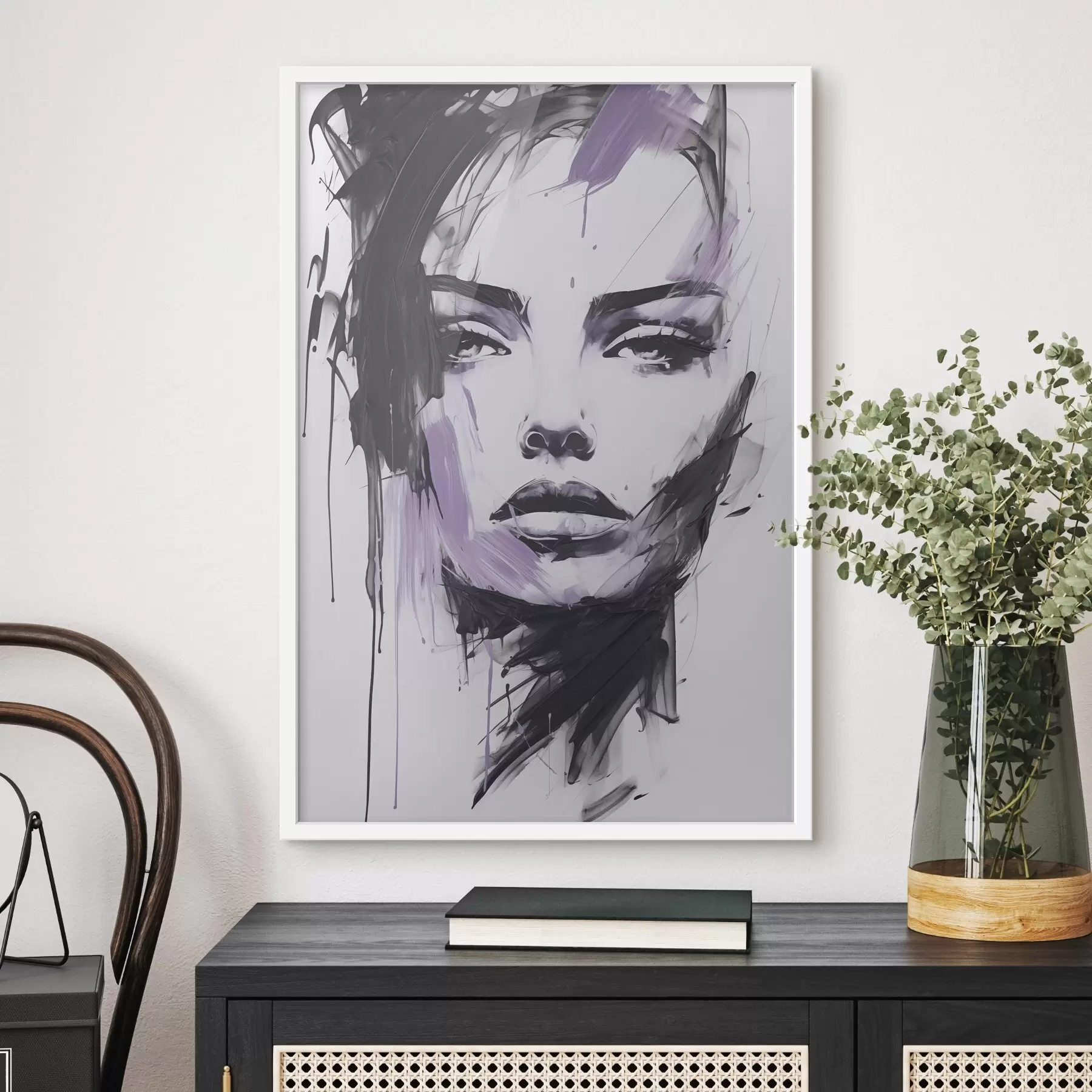 murales de pared Retrato femenino abstracto f47498