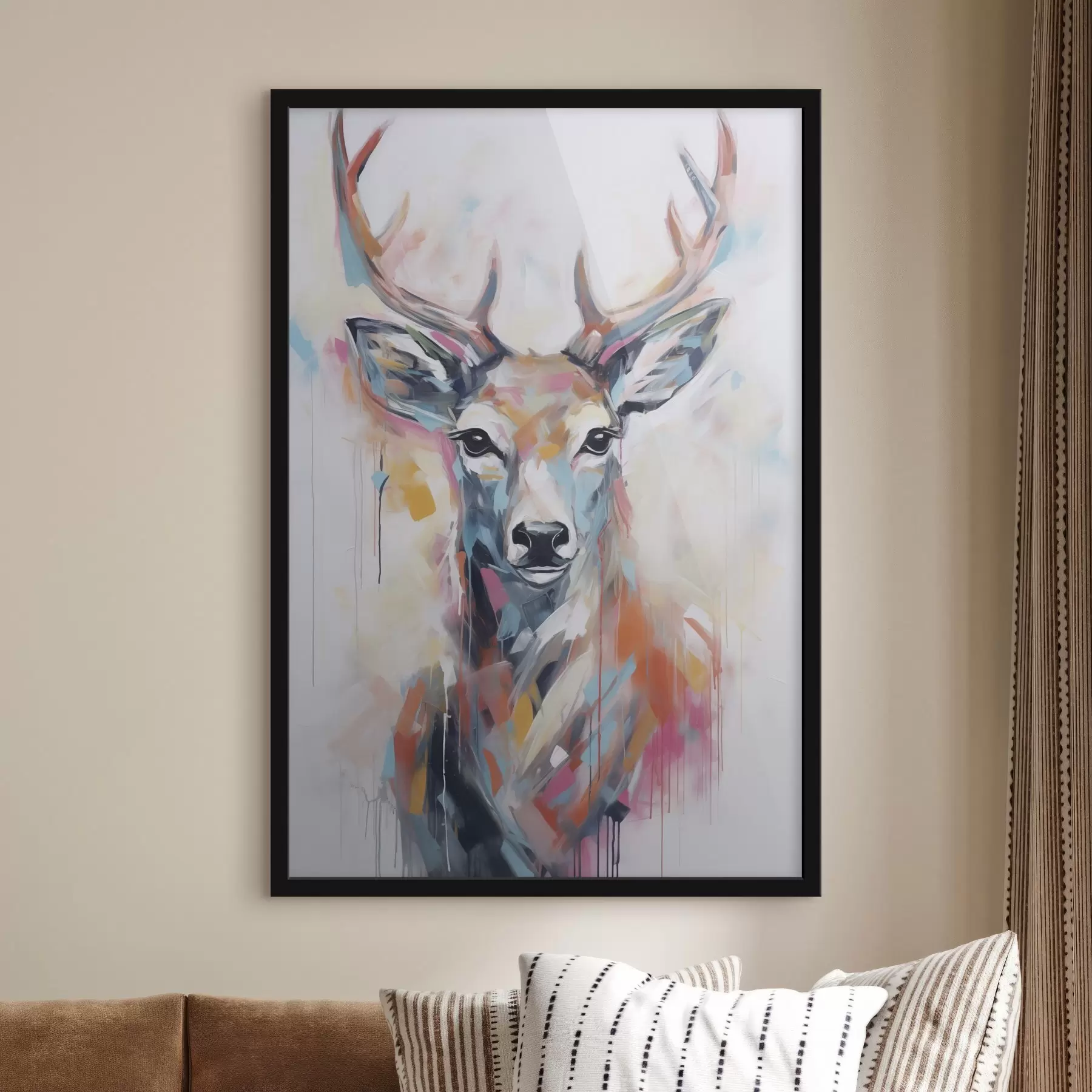 murales de pared Pintura imitación ciervo f47503