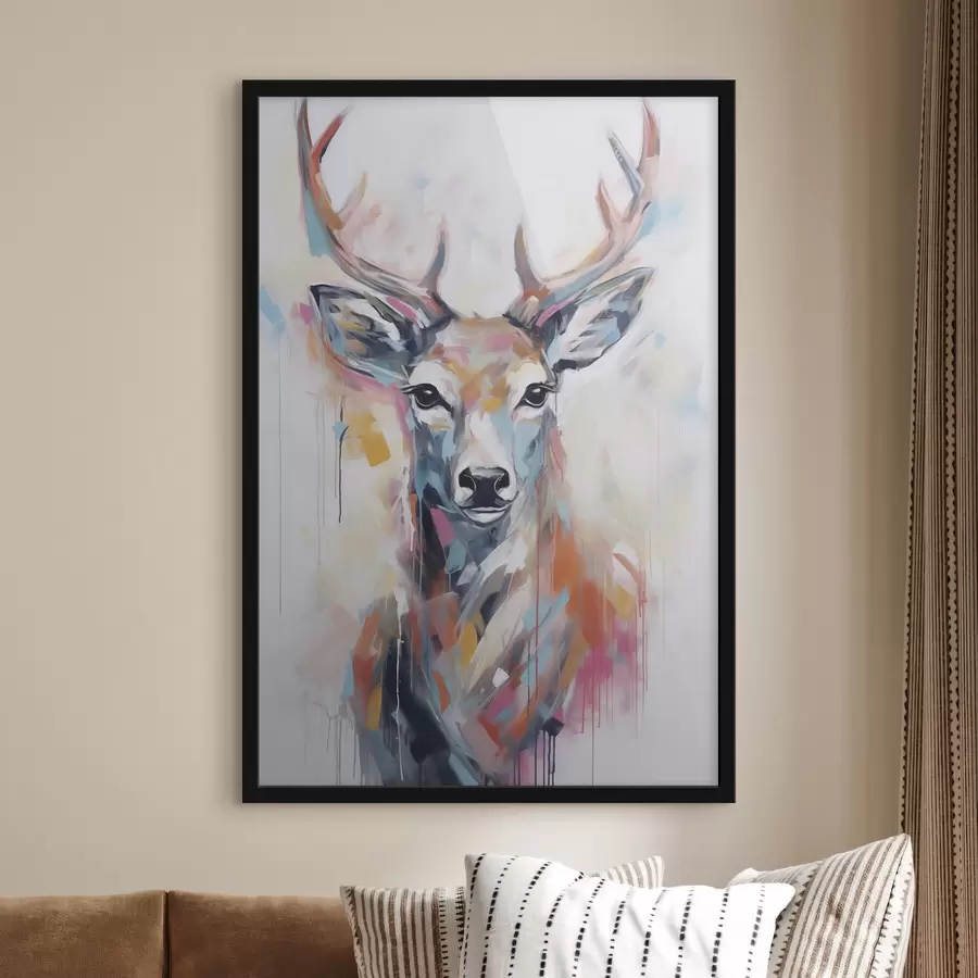 murales de pared Pintura imitación ciervo f47503