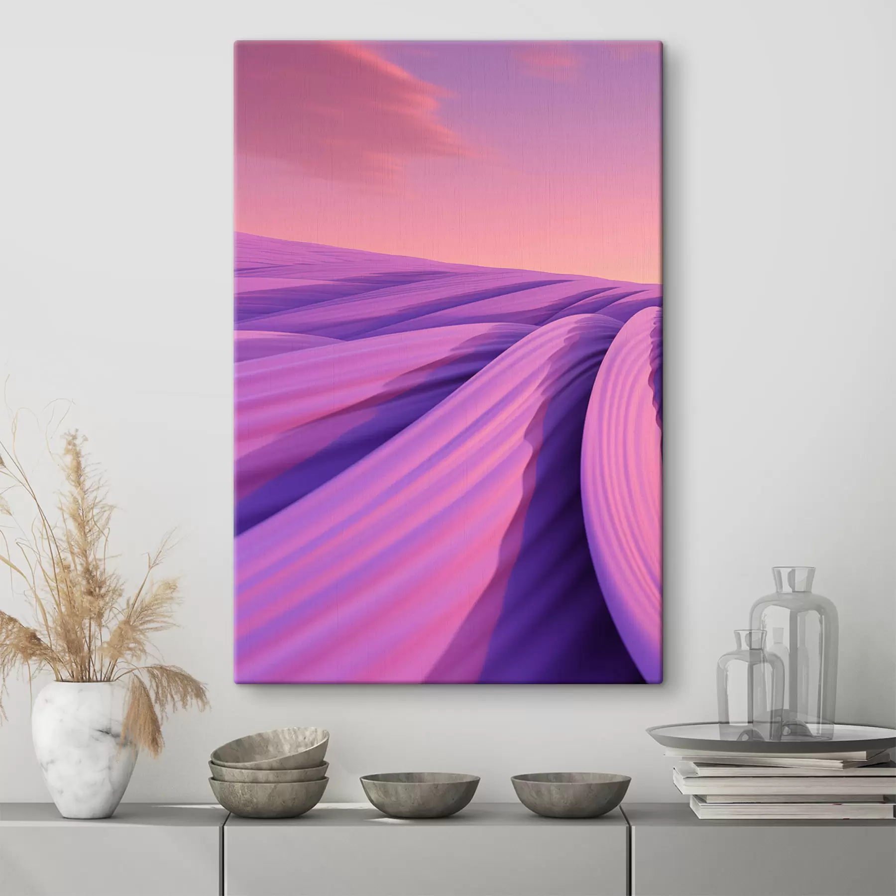 murales de pared Campo de lavanda abstracto s47110