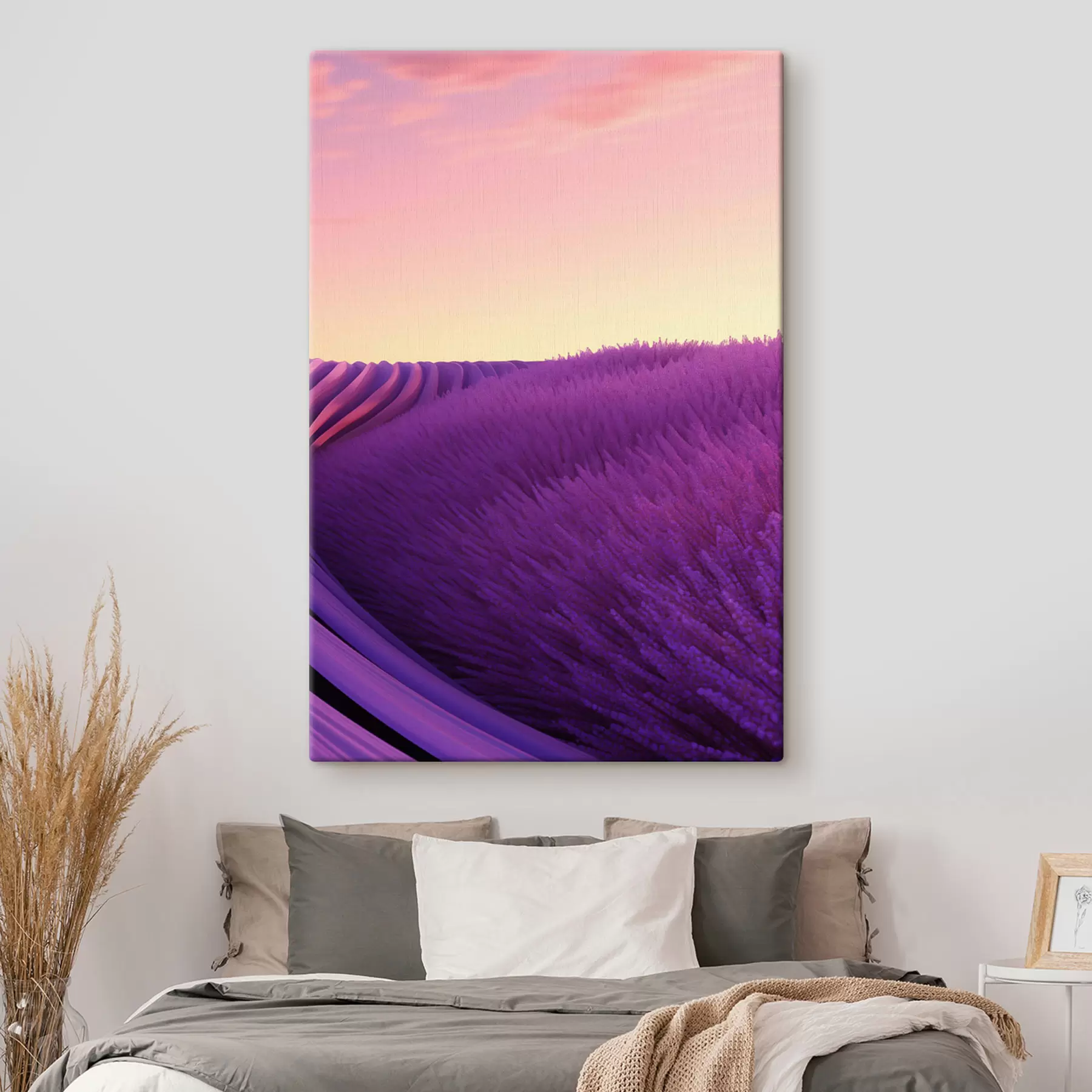 murales de pared Campo de lavanda al atardecer s47111