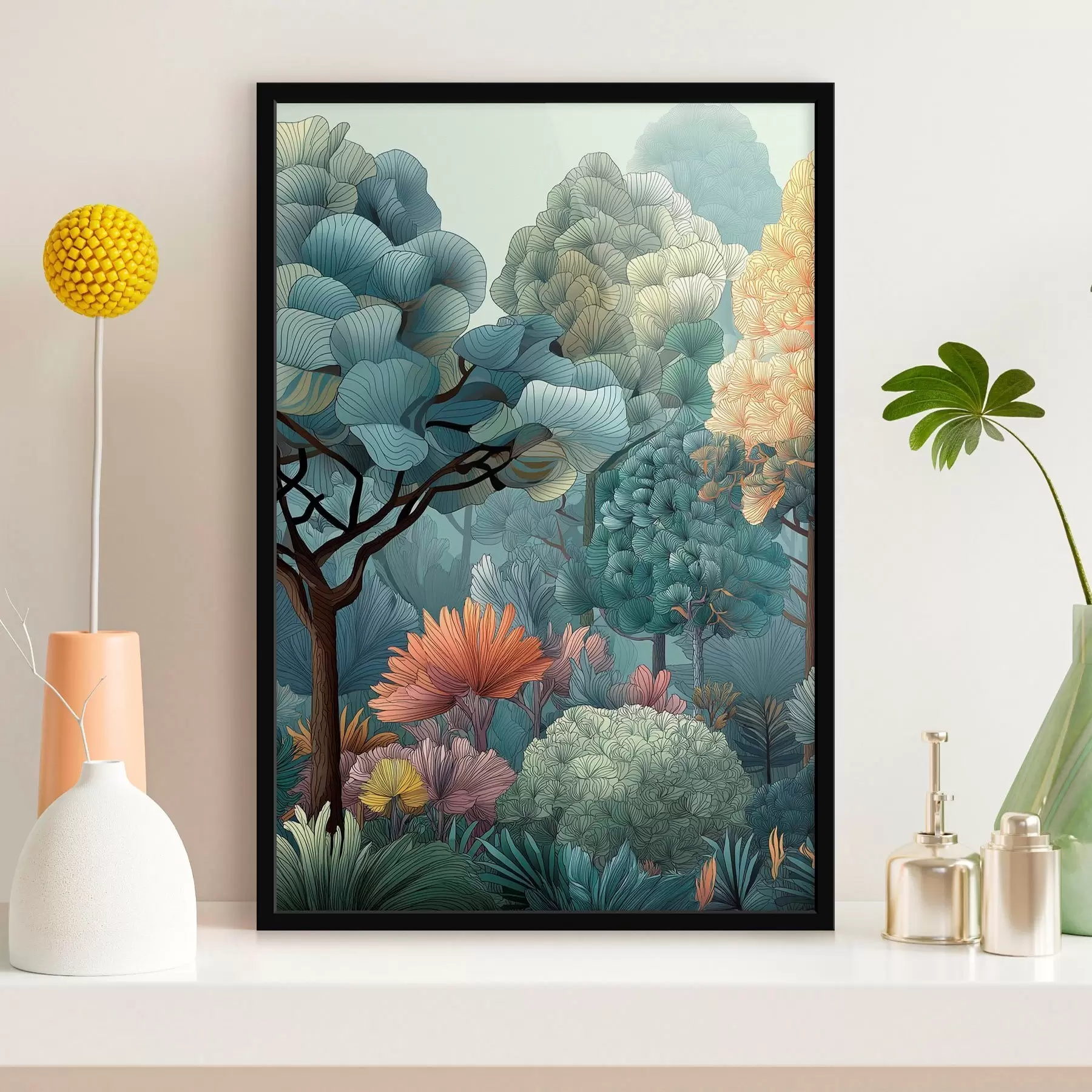 murales de pared Bosque abstracto f47105