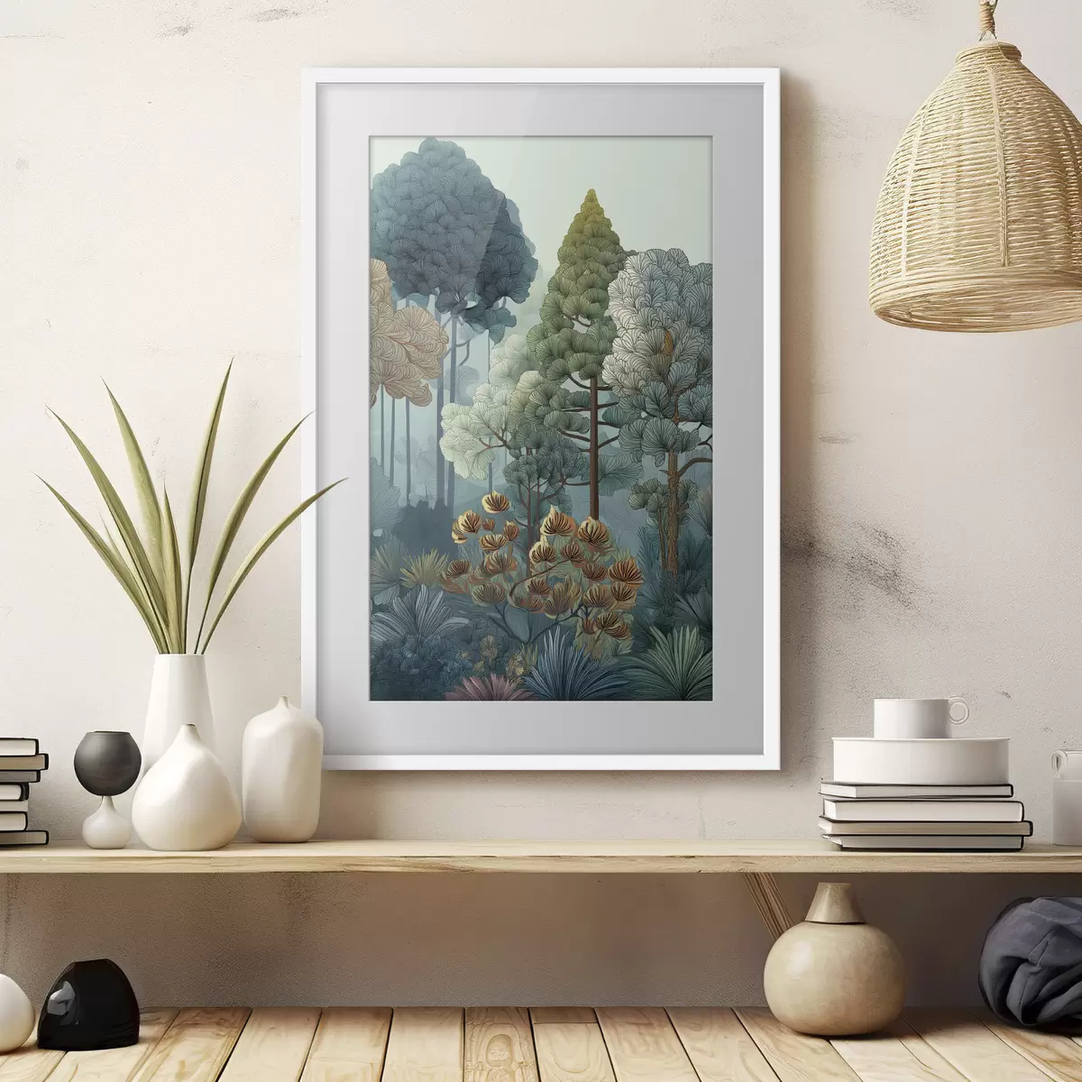 Poster Diversidad de plantas en el bosque f47106
