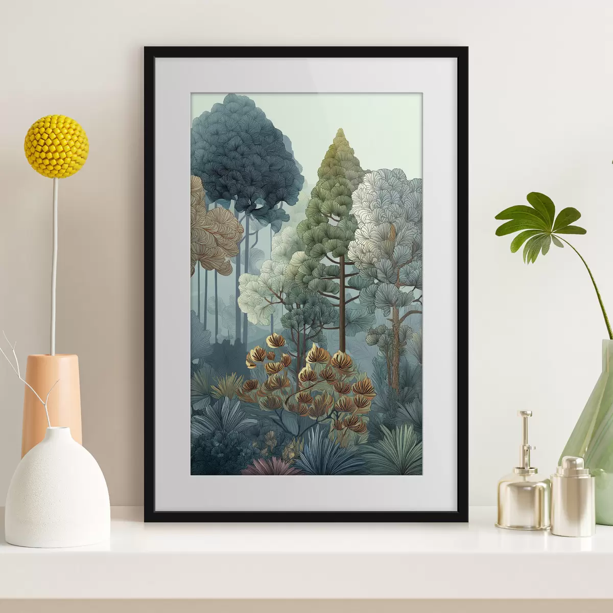 Poster Diversidad de plantas en el bosque f47106