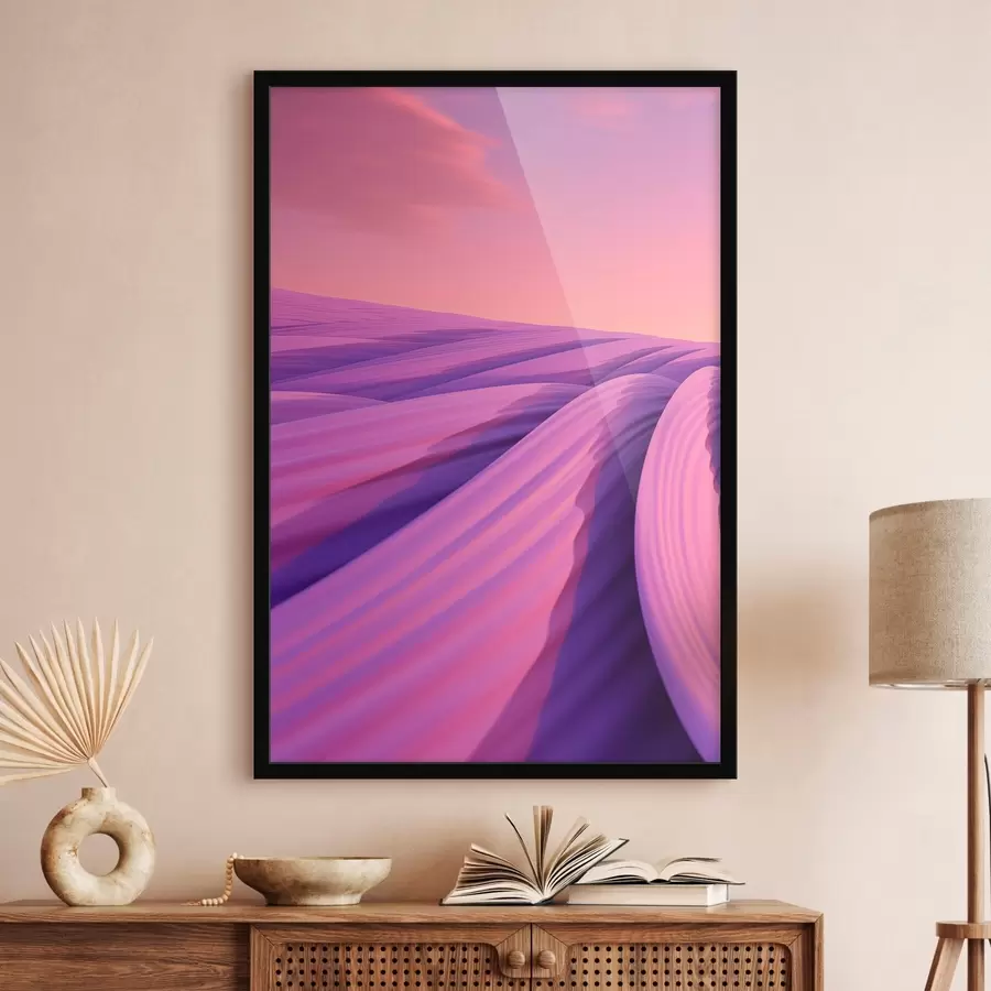 murales de pared Campo de lavanda abstracto f47110