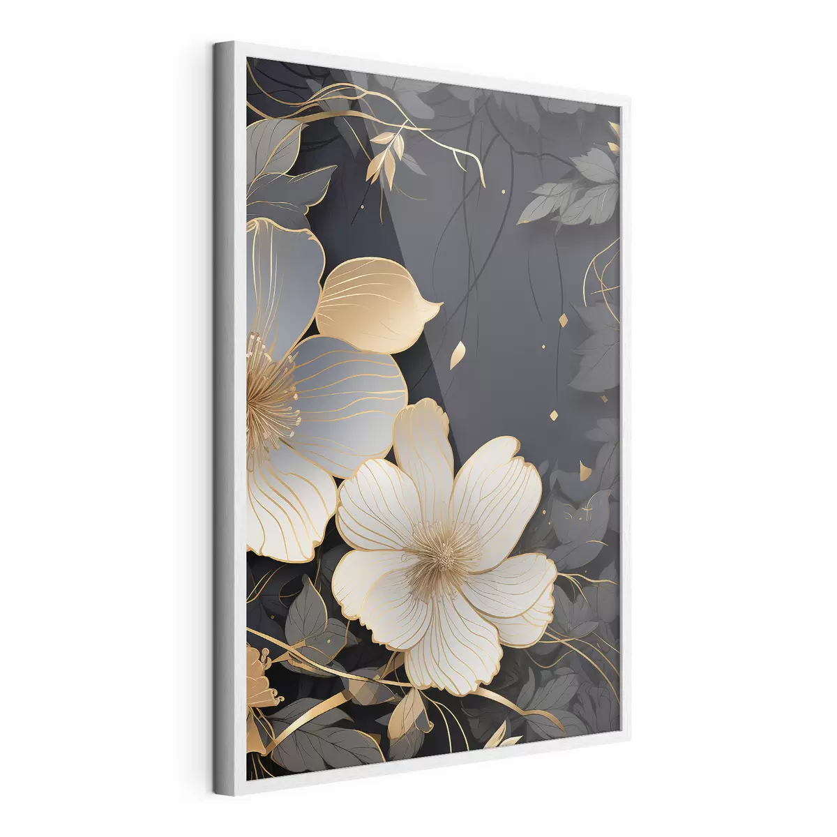 Poster Flores grandes sobre fondo oscuro f46885