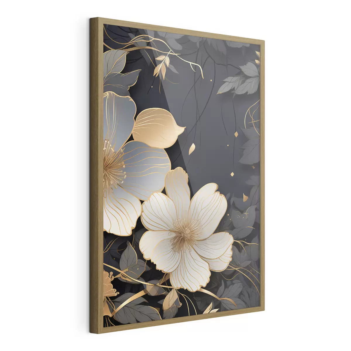 Poster Flores grandes sobre fondo oscuro f46885