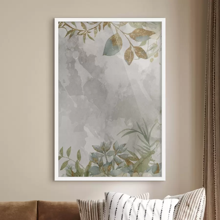 murales de pared Plantas sobre fondo claro f46894