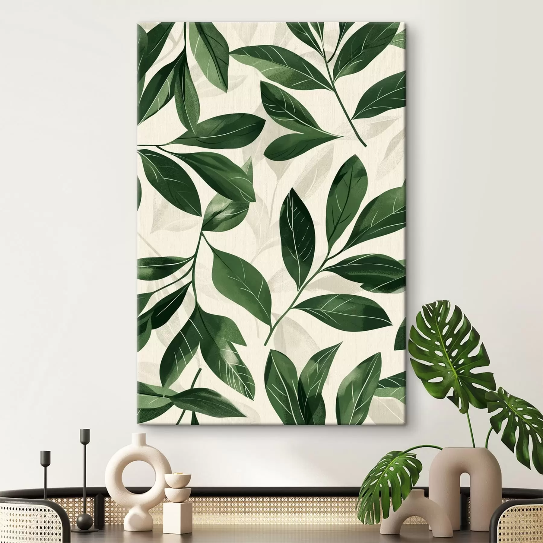 murales de pared Babok y hojas de palma s47457