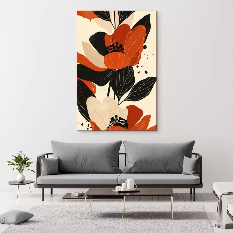 murales de pared Flores grandes y coloridas s47468