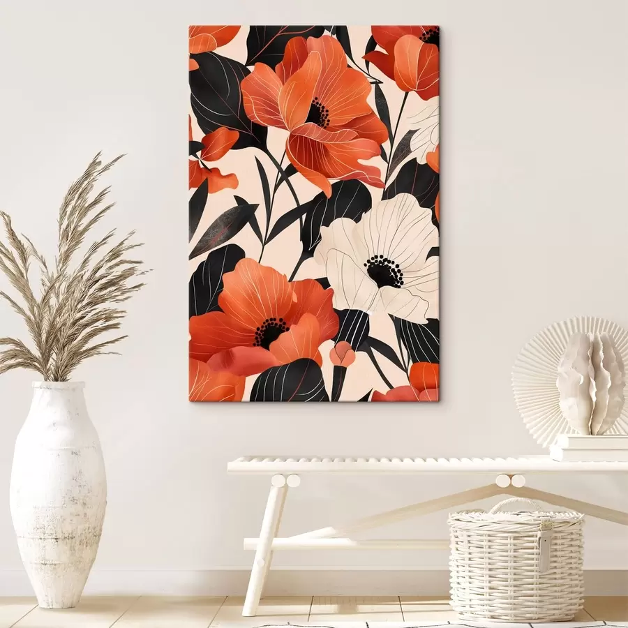 murales de pared Flores grandes y coloridas s47469