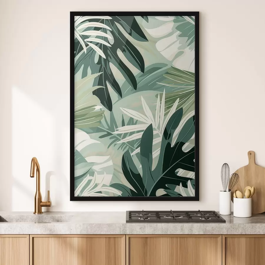 murales de pared Hojas de palma f47455