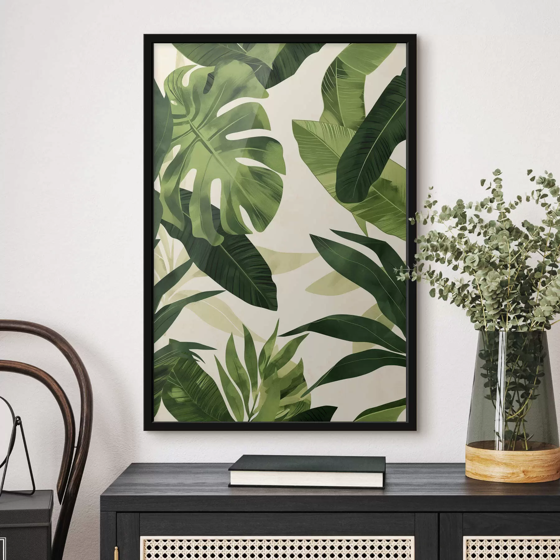 murales de pared Hojas delicadas f47456