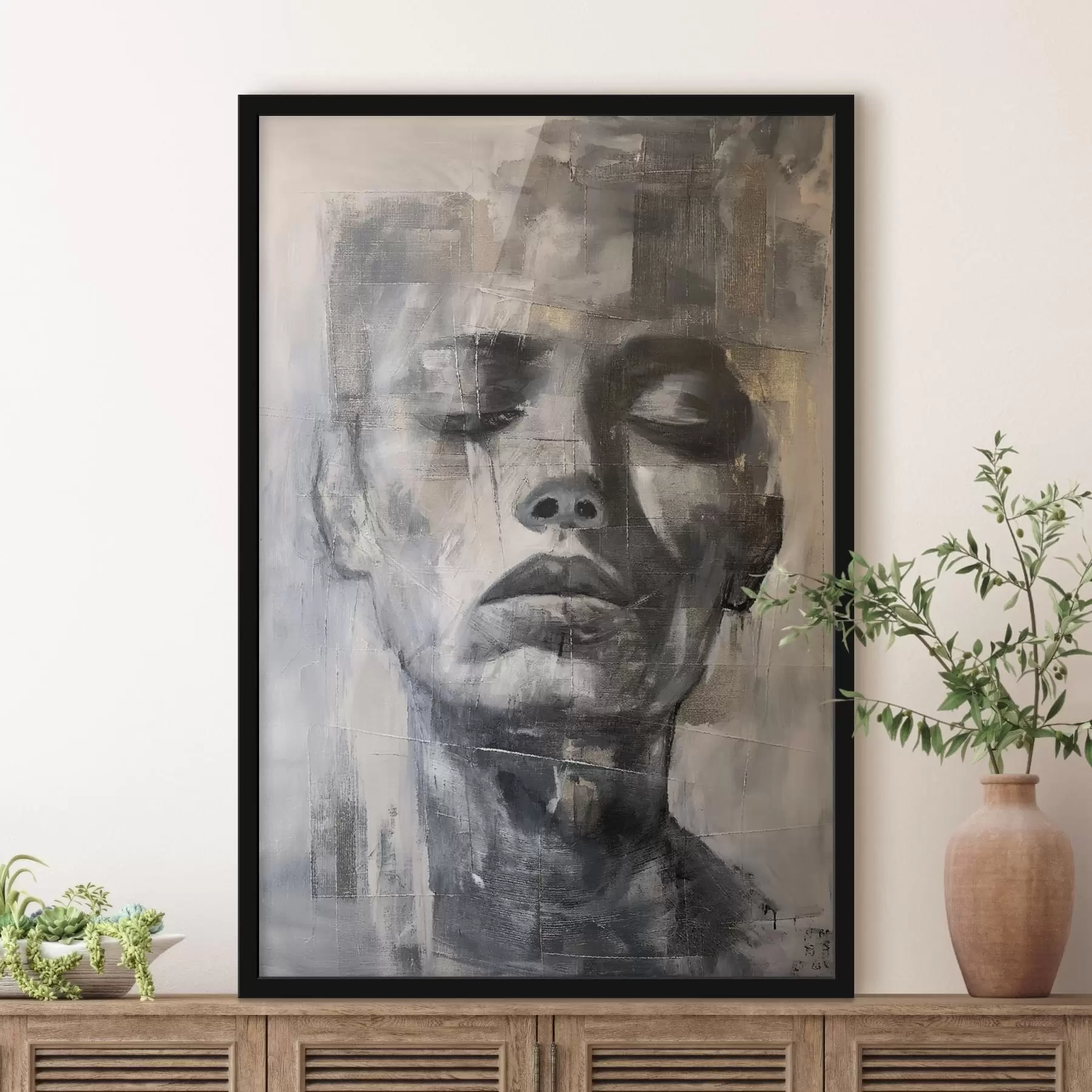 murales de pared Retrato con textura f47482