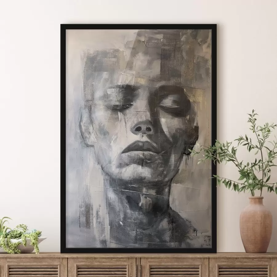 murales de pared Retrato con textura f47482