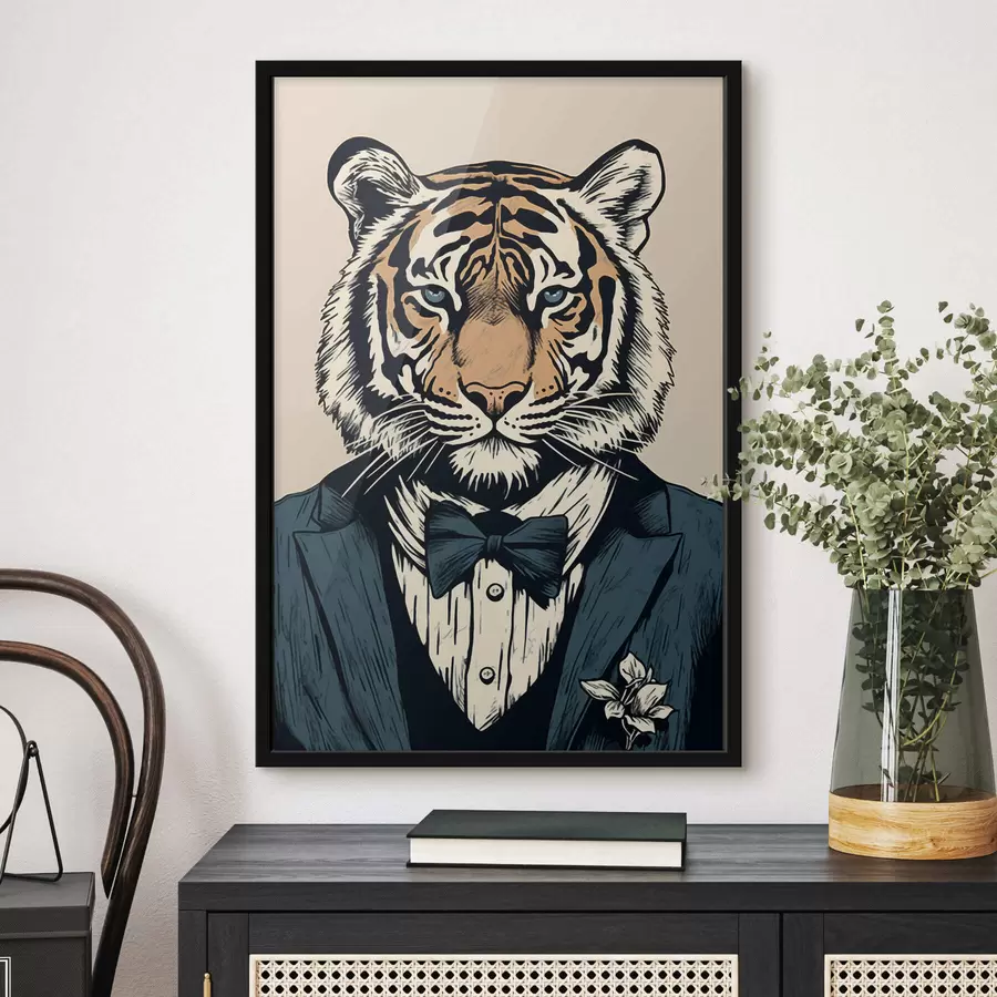 murales de pared Tigre con traje f47483