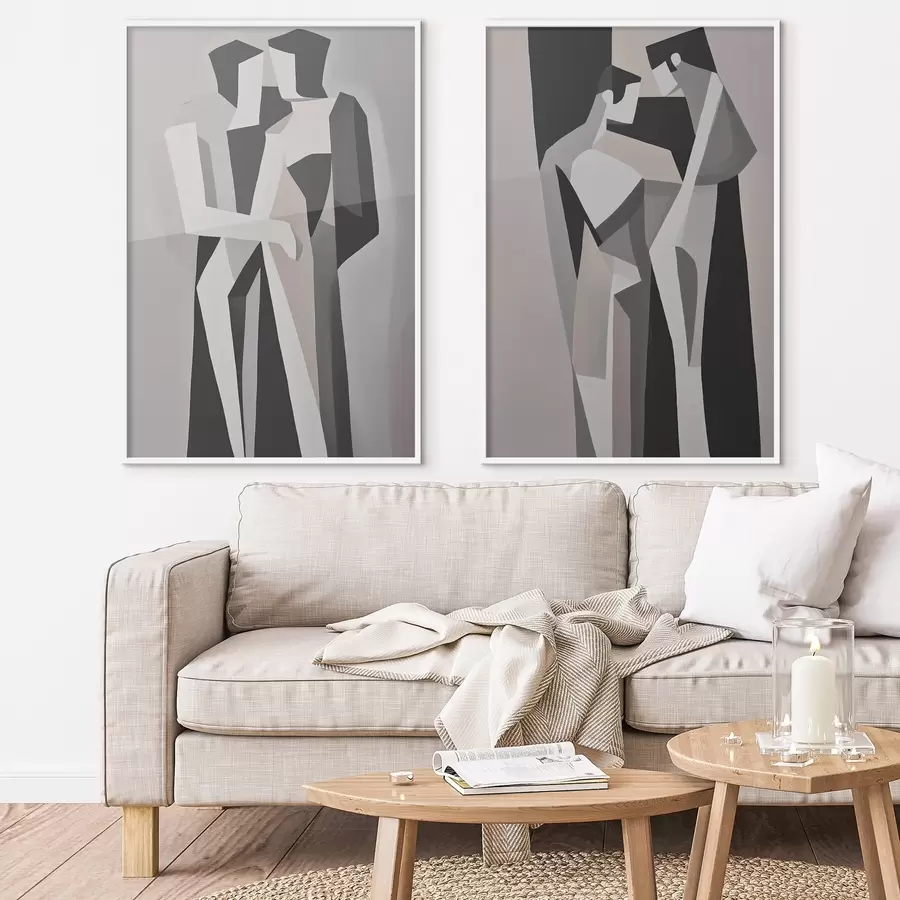 murales de pared Parejas geométricas abstractas d00517