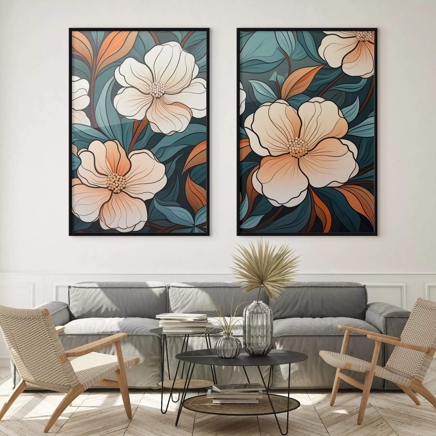 murales de pared flores coloridas d00554
