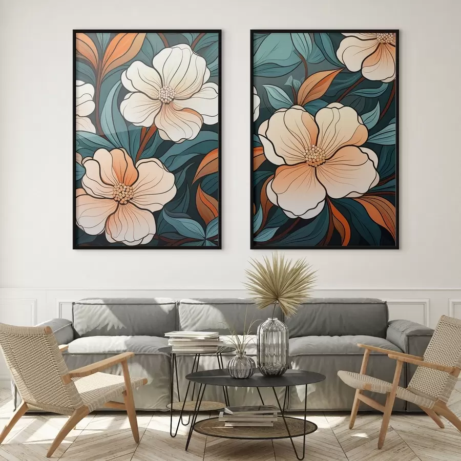 murales de pared flores coloridas d00554