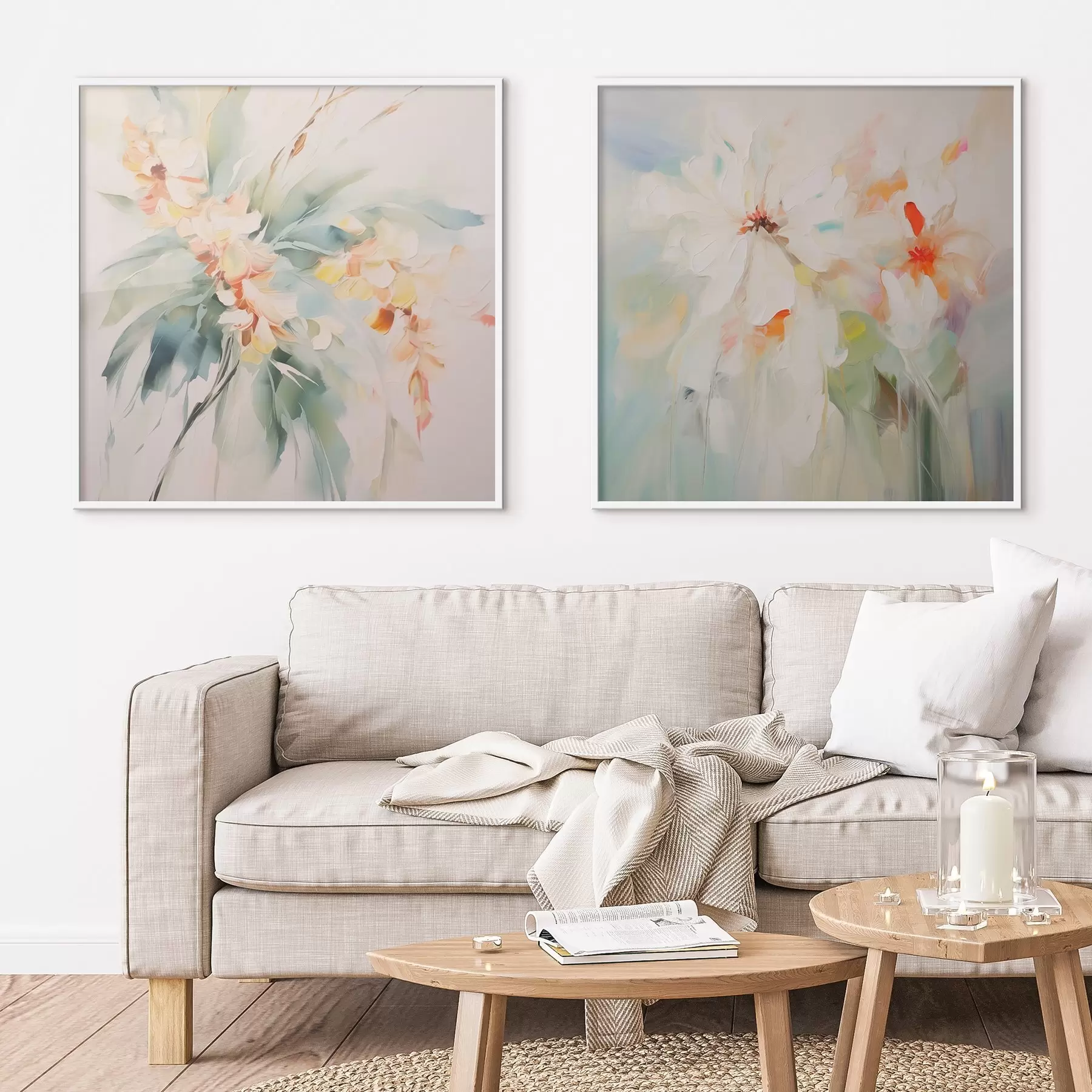 murales de pared flores abstractas d00565