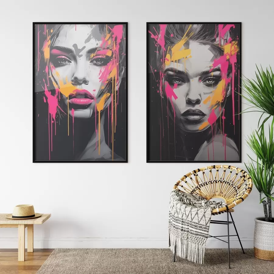 murales de pared Retratos en pintura d00584