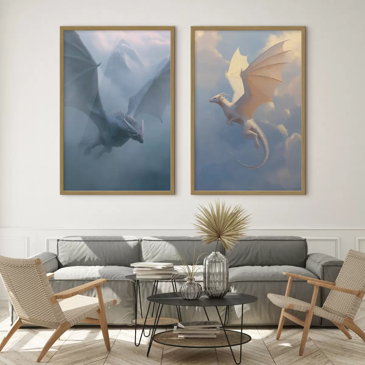 Poster Dragones en el cielo d00600