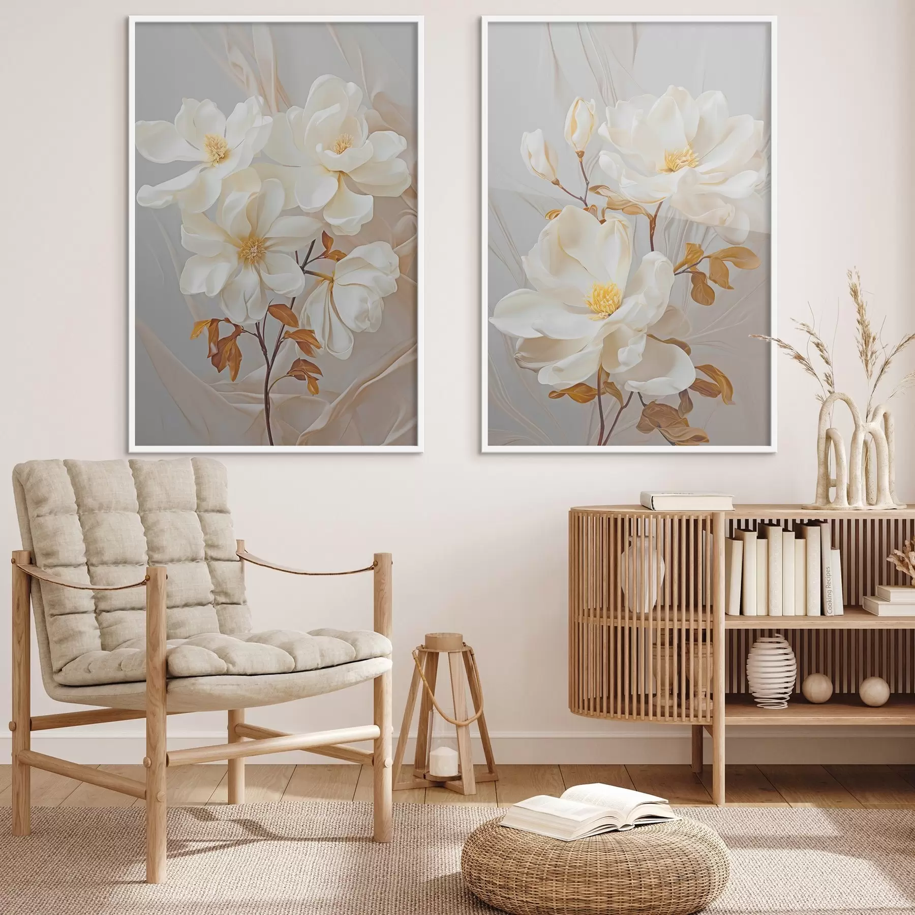 murales de pared Delicadas flores abstractas d00611