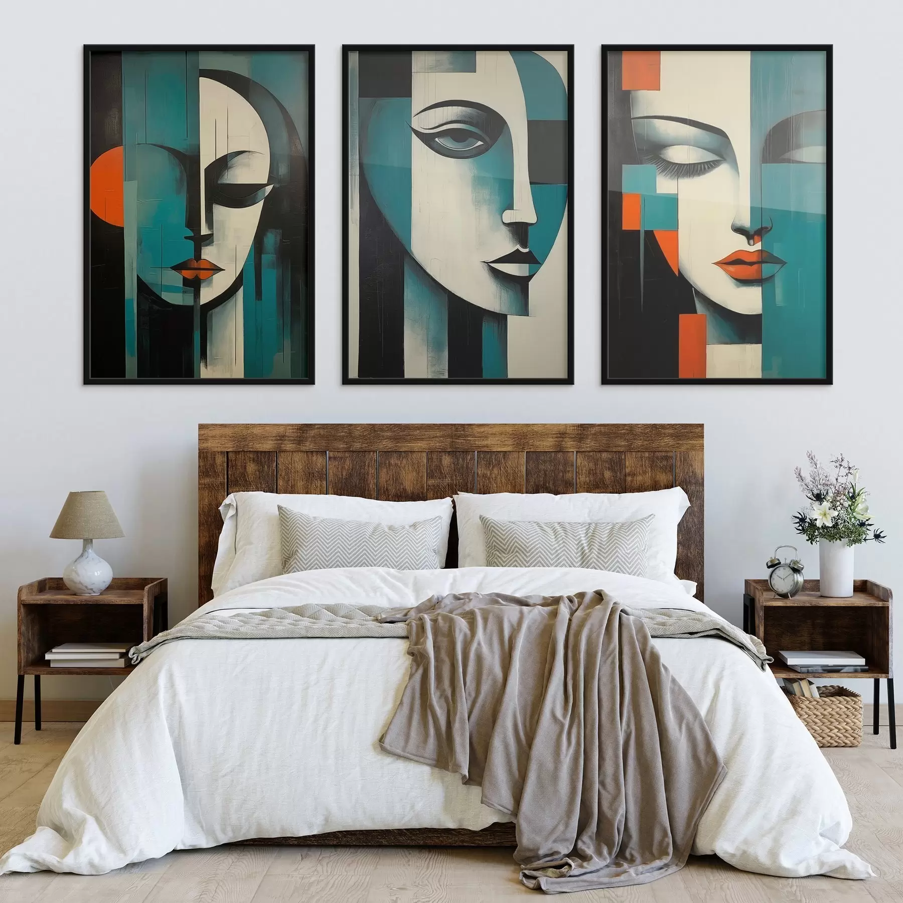 murales de pared Retratos femeninos abstractos d00621