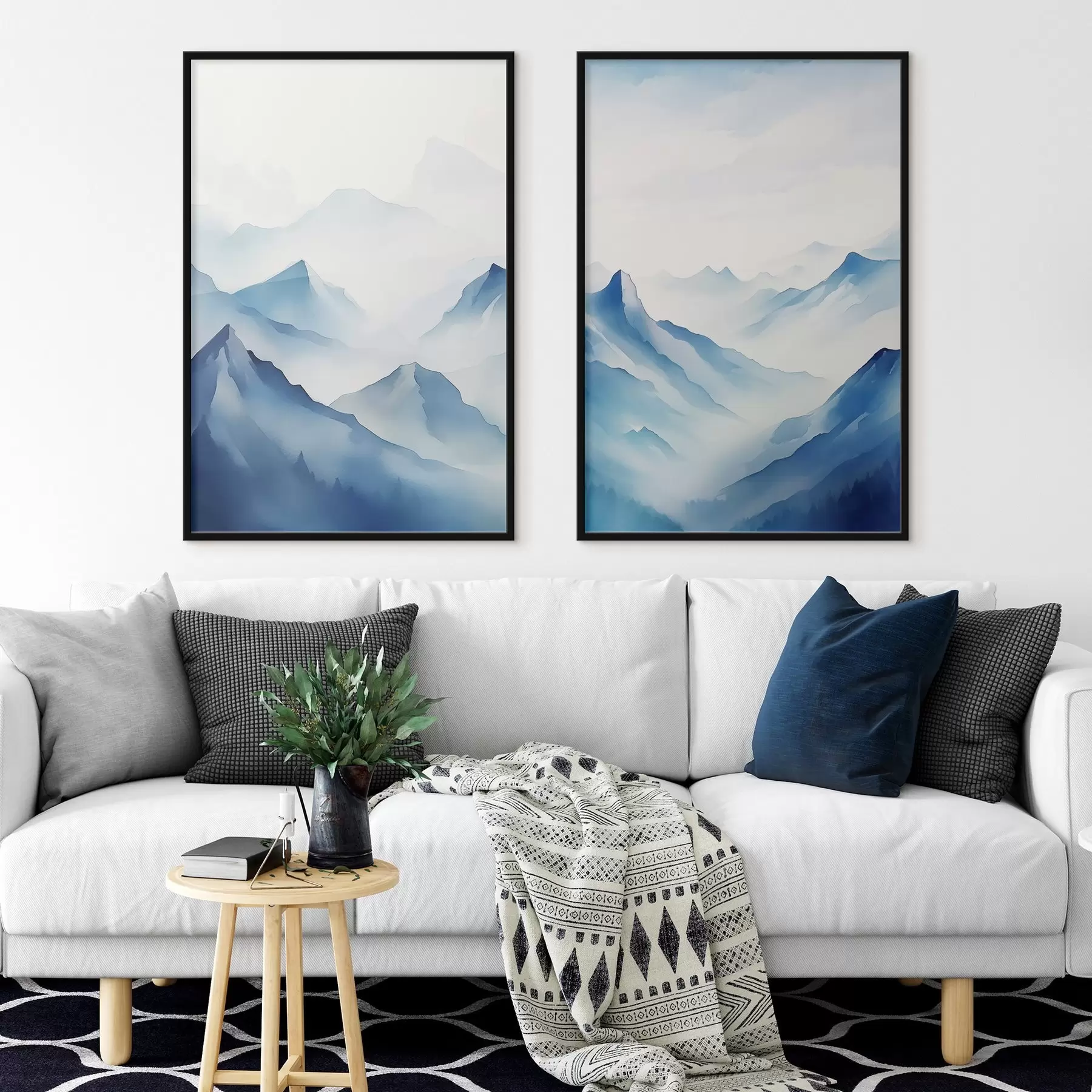 murales de pared paisaje de montaña d00622