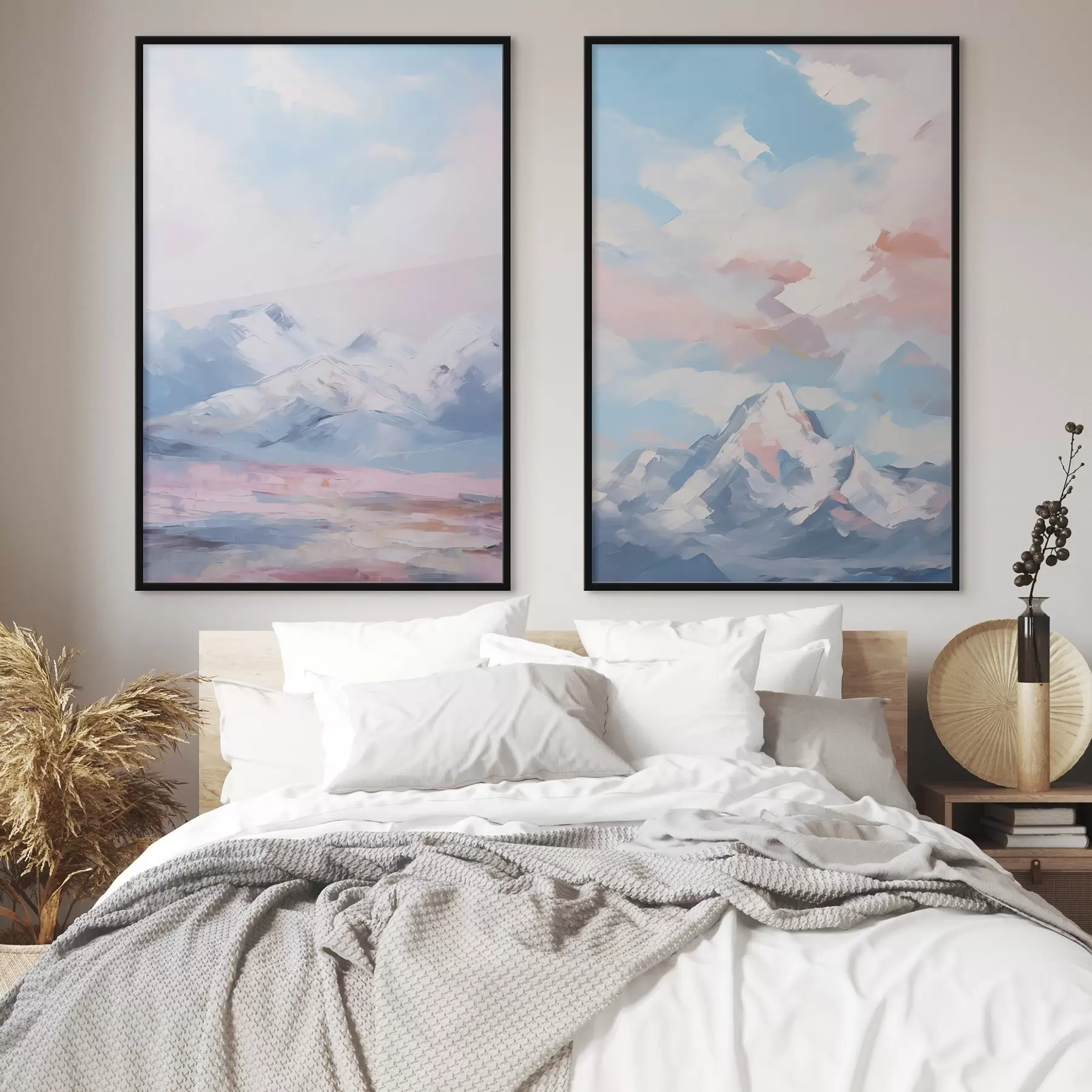 murales de pared Pintura de imitación de montañas d00626