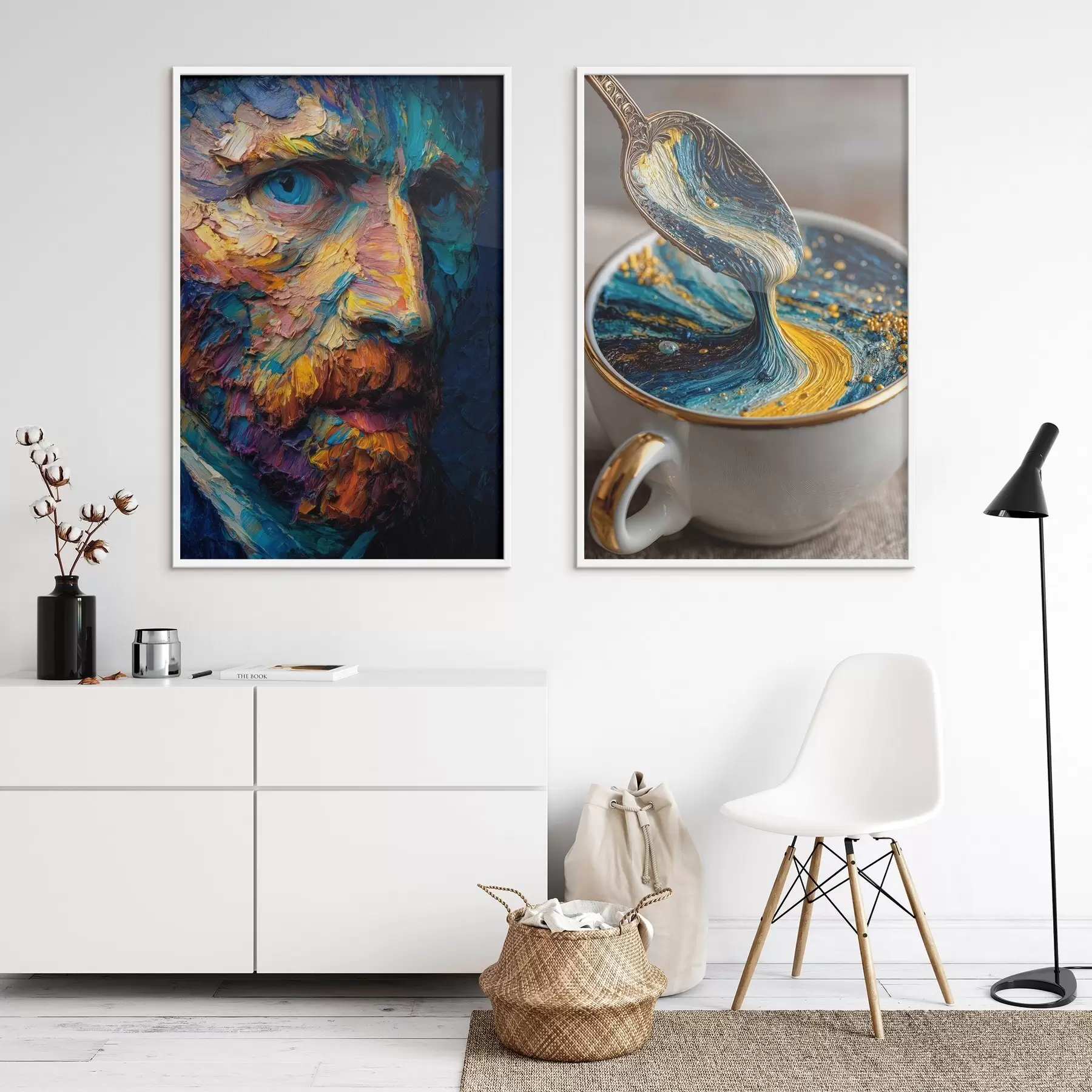 murales de pared Picasso y la abstracción en una taza al óleo d00639